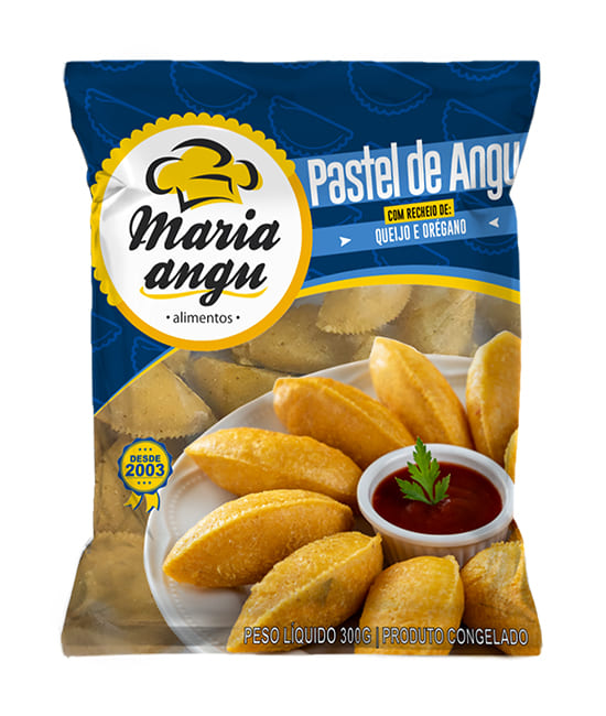 Pastel de Angu de Queijo e Orégano 300g – Contém aprox. 10 unids. de 30g –  Delivery – Maria Angu (FRETE GRÁTIS)